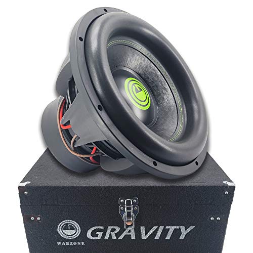Gravity G712D2 - Single Car Subwoofer Audio Speaker - 12 Inch Competition Grade Pressed Paper Cone, 2 Ohm DVC, Advanced Air Flow, 4800W Power for Stereo Sound System Warzone Gravity G712D2 - Single Car Subwoofer Audio Speaker - 12 Inch Competition Grade Pressed Paper Cone, 2 Ohm DVC, Advanced Air Flow, 4800W Power for Stereo Sound System Warzone